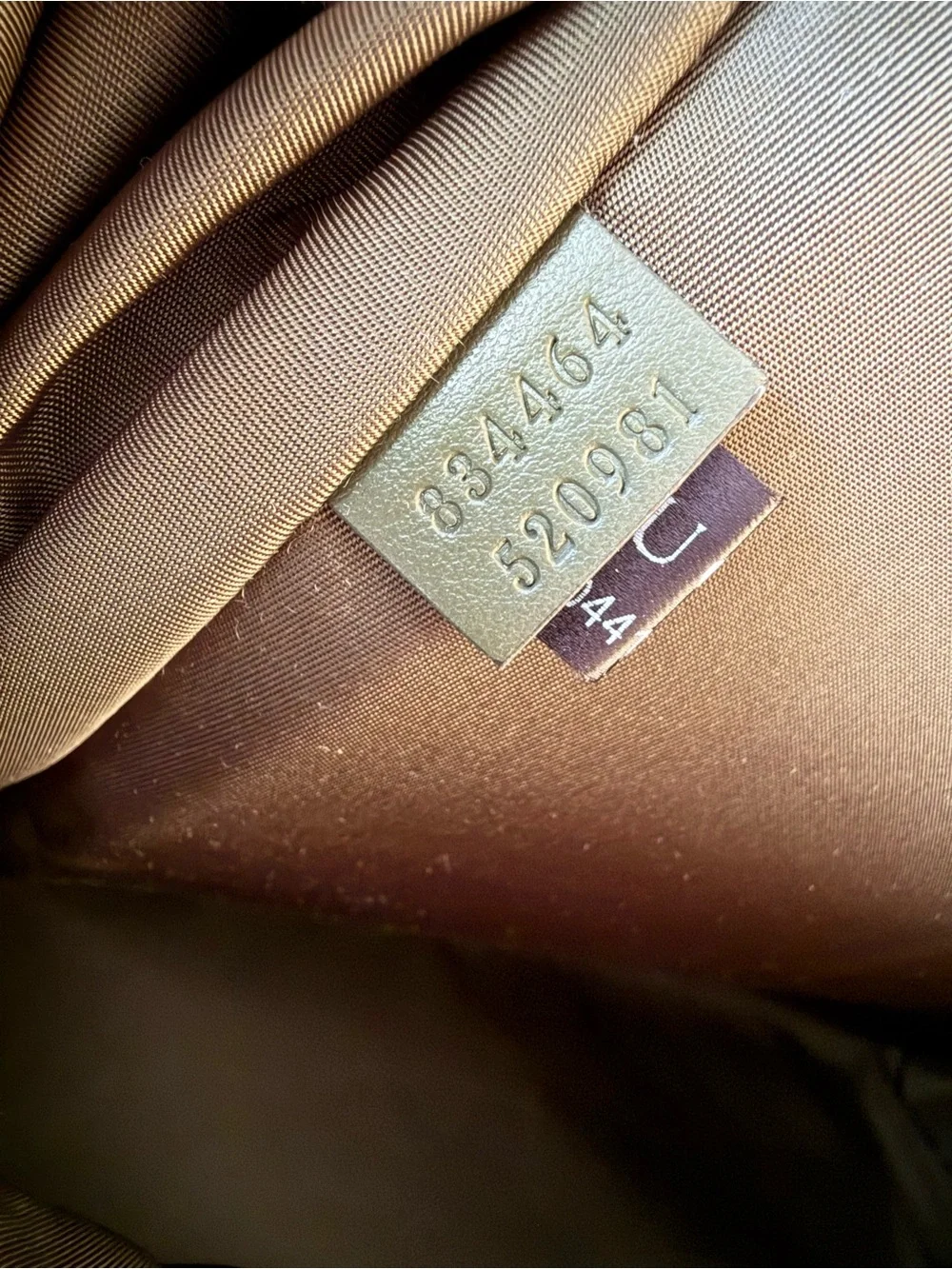 New Gucci GG Monogram Canvas men medium backpack, olive green